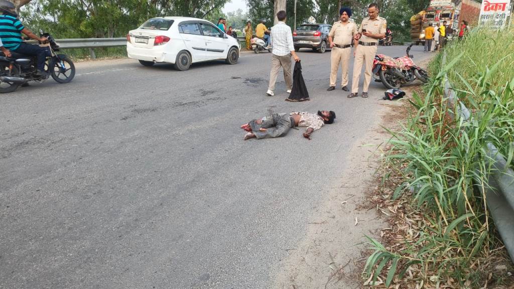 Road Accident Near Khwaja Temple Motorcyclist Seriously Injured